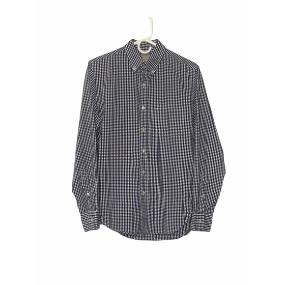 J Crew Men's Blue Gingham Print Long Sleeve Button Up Casual Shirt Size Small - Picture 5 of 5